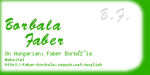 borbala faber business card